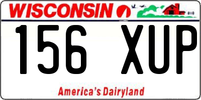 WI license plate 156XUP