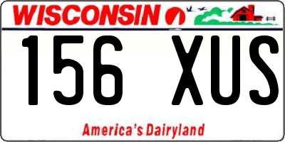 WI license plate 156XUS