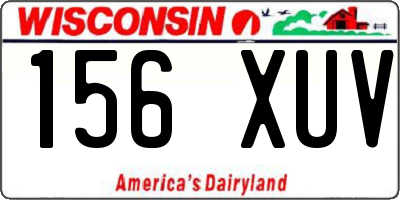 WI license plate 156XUV