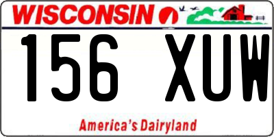 WI license plate 156XUW