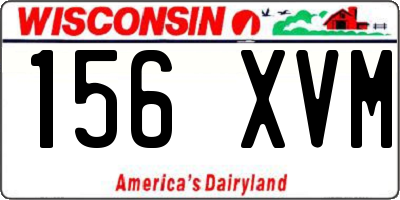 WI license plate 156XVM