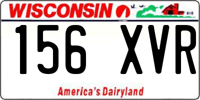 WI license plate 156XVR