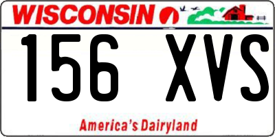 WI license plate 156XVS