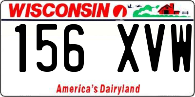 WI license plate 156XVW