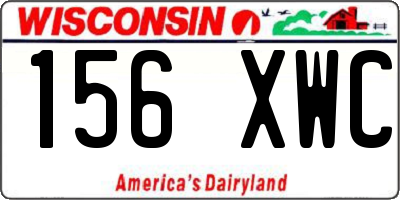 WI license plate 156XWC