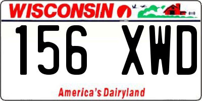 WI license plate 156XWD