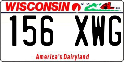 WI license plate 156XWG