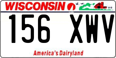 WI license plate 156XWV