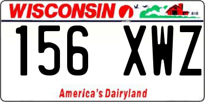 WI license plate 156XWZ