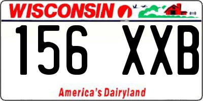 WI license plate 156XXB