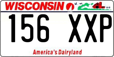 WI license plate 156XXP