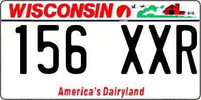 WI license plate 156XXR