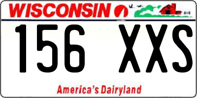 WI license plate 156XXS
