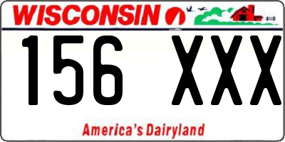 WI license plate 156XXX