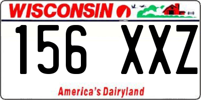 WI license plate 156XXZ