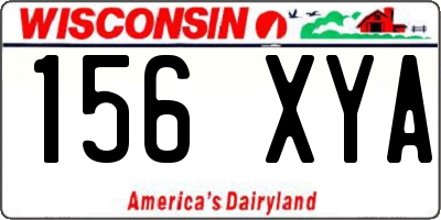 WI license plate 156XYA