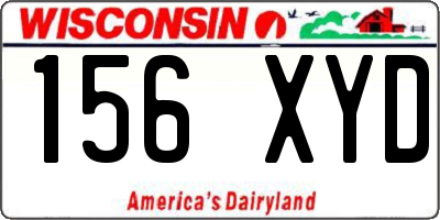 WI license plate 156XYD