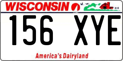 WI license plate 156XYE