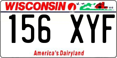 WI license plate 156XYF