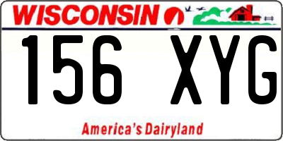 WI license plate 156XYG