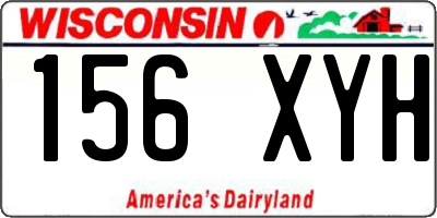 WI license plate 156XYH