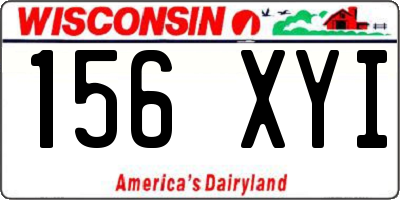 WI license plate 156XYI