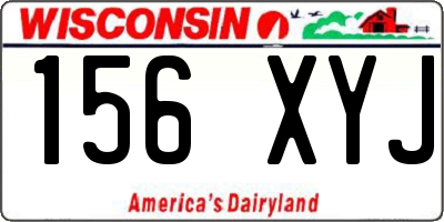 WI license plate 156XYJ