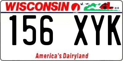 WI license plate 156XYK