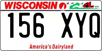 WI license plate 156XYQ