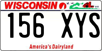 WI license plate 156XYS