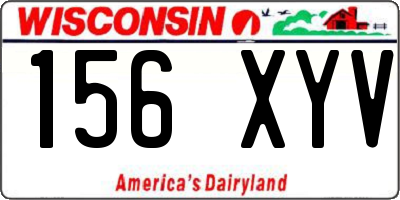 WI license plate 156XYV