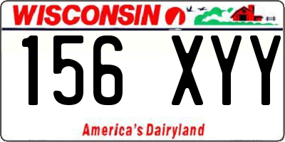 WI license plate 156XYY