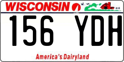 WI license plate 156YDH