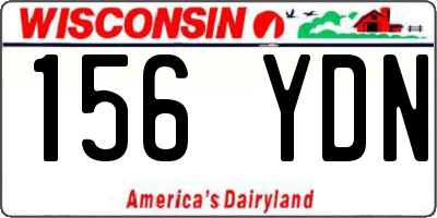 WI license plate 156YDN