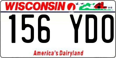 WI license plate 156YDO