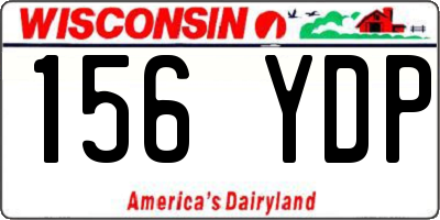 WI license plate 156YDP