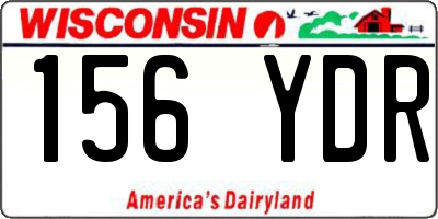 WI license plate 156YDR