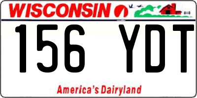 WI license plate 156YDT