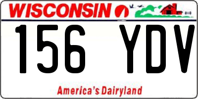 WI license plate 156YDV