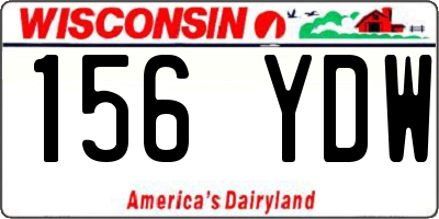 WI license plate 156YDW