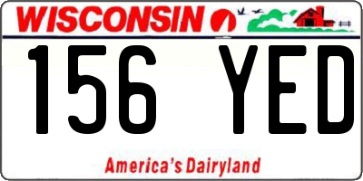 WI license plate 156YED