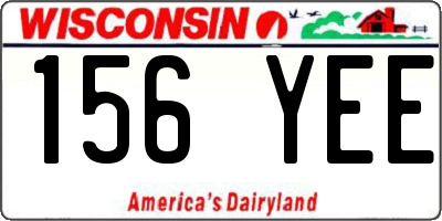 WI license plate 156YEE