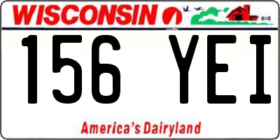 WI license plate 156YEI