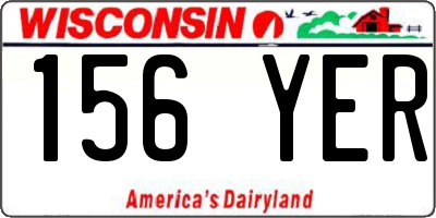 WI license plate 156YER