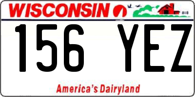 WI license plate 156YEZ