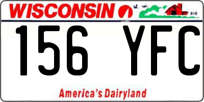 WI license plate 156YFC