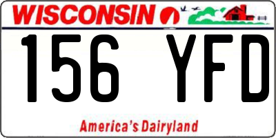 WI license plate 156YFD