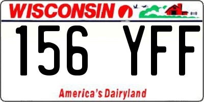 WI license plate 156YFF