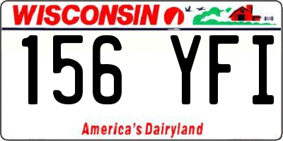 WI license plate 156YFI