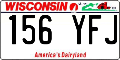 WI license plate 156YFJ